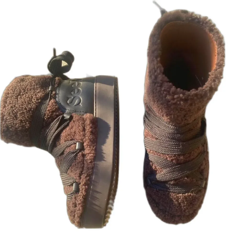 SEE BY CHLOE Brown Charlee Ankle Boots - Picture 5 of 15